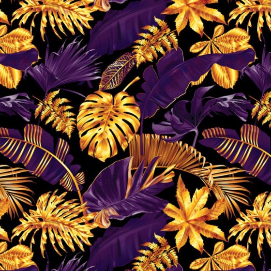 Panneau simili imprimé jungle violet
