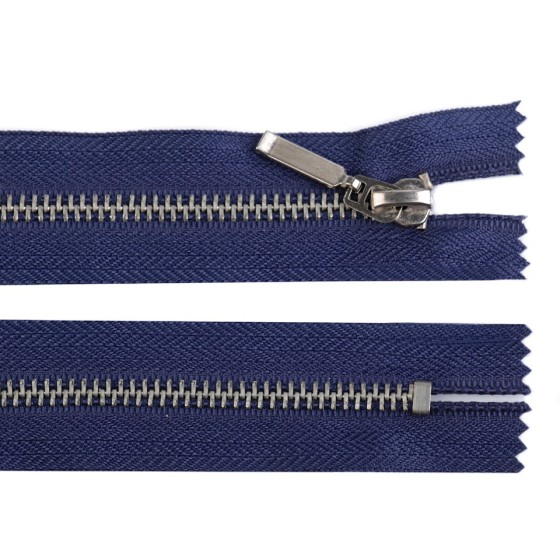 fermeture zip à glissière longueur 60 cm couleur bleu marine