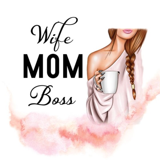 Panneau simili cuir wife mom boss