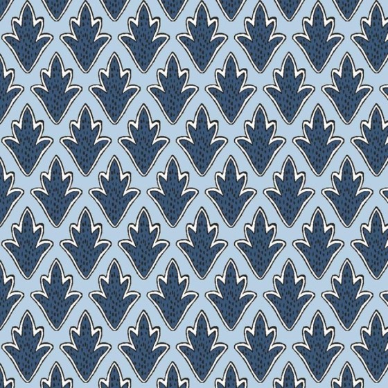 Toile lorraine motif bleu