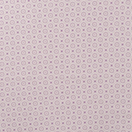 Popeline motif violet