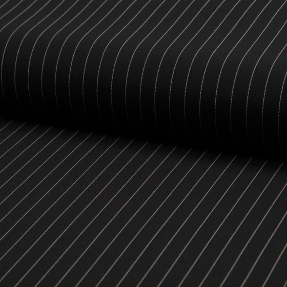 Polyester rayé noir